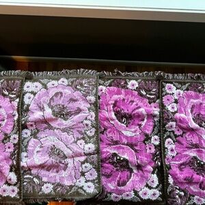 Vintage Pink and Brown Hand Towels